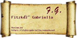 Fitzkó Gabriella névjegykártya